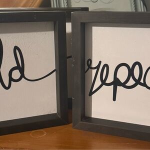 Black and White Framed Wall Art Set